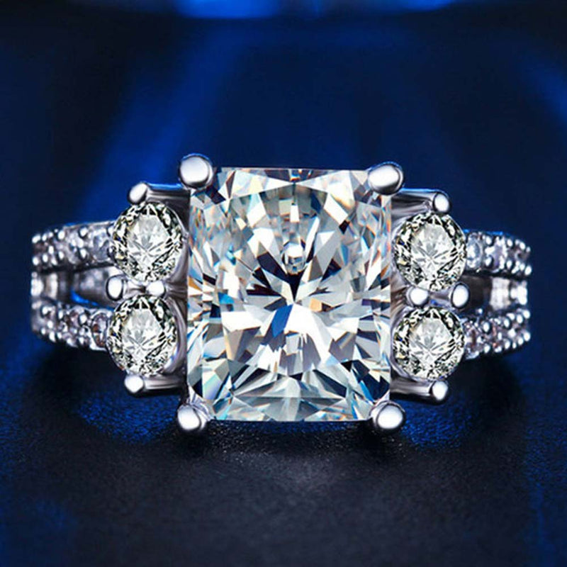 White Gold Color Ring with AAAA CZ Fine vintage Jewelry Rings Women Wedding Ring cubic zirconia rins