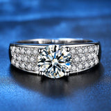White Gold Color Wedding Rings for Women Micro Pave AAA Zircon Jewelry 2019 New Fashion Valentine's Day Gifts
