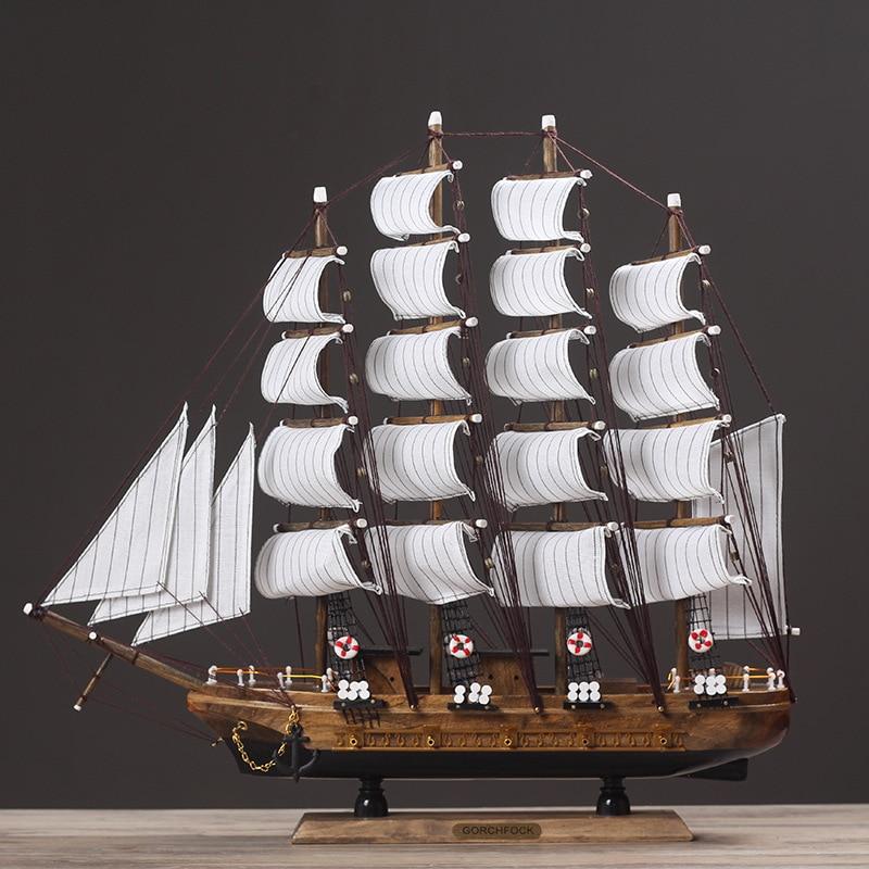 Wooden SailBoat Crafts Model