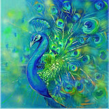 F&S Diamond Painting Store Blue peacock feather