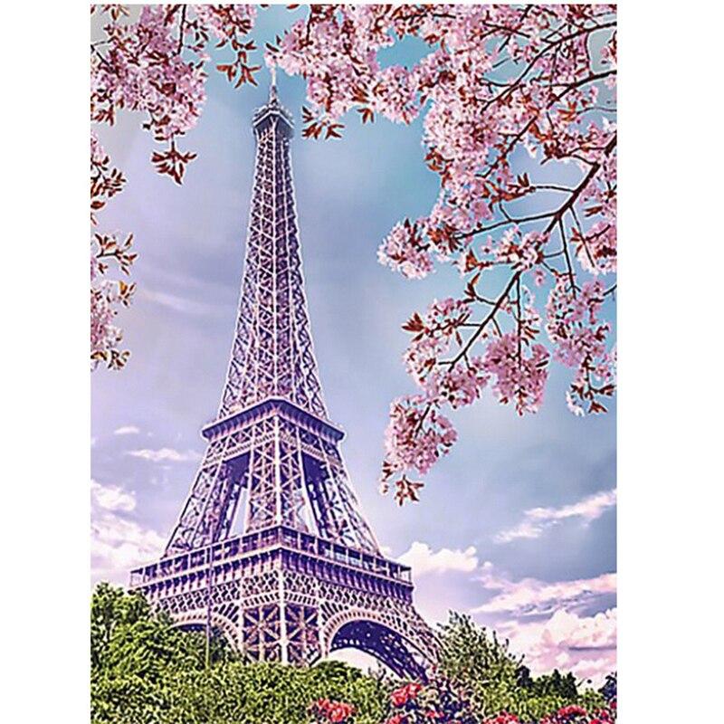 F&S Diamond Painting Store Flower And Eiffel Tower