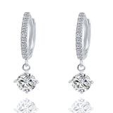Brincos Crystal Stud Earrings Fashion Gold Sliver Color Zircon Pendant Pendiente Earrings For Women Geometric Long Earring 2018
