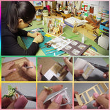 Wooden Doll House With Furnitures and Music