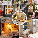 Wooden Doll House With Furnitures and Music