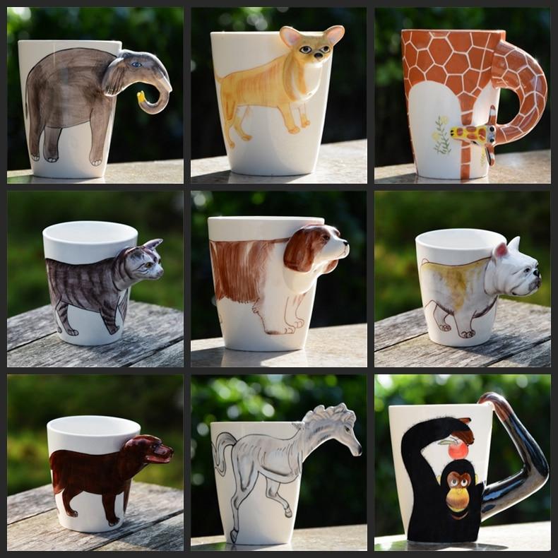 Animal Shape Hand Painted Mug