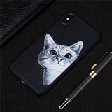 Cute Painted Soft TPU Case For iPhone XS MAX XR X Silicone Phone Back Protection Cover Case For iPhone 7 8 6 S 6 Plus Cases Coqu