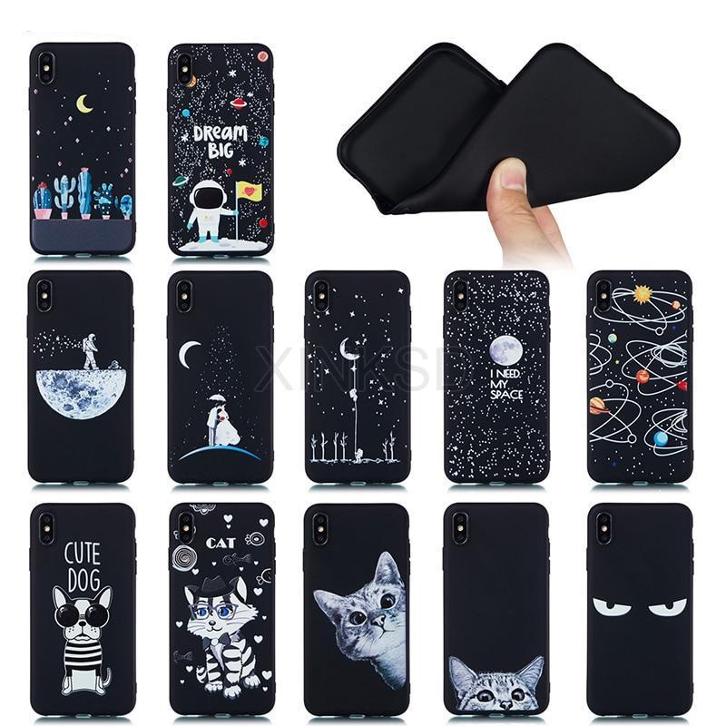 Cute Painted Soft TPU Case For iPhone XS MAX XR X Silicone Phone Back Protection Cover Case For iPhone 7 8 6 S 6 Plus Cases Coqu