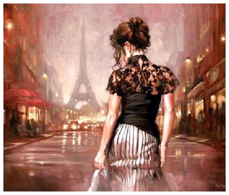 F&S Diamond Painting Store Paris Tower And A Girl