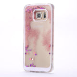 Dynamic Liquid Quicksand Hard Case For Samsung Galaxy S4 S5 S6 S6 Edge Glitter Bling Stars Dynamic Liquid Quicksand capa Case