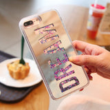 Fashion Dynamic Quicksand Glitter Powder Case For iphone X 8 7 6 6s Plus Fundas Slim Hard Clear Mirror Cover Soft Edge PhoneCase