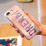 Fashion Dynamic Quicksand Glitter Powder Case For iphone X 8 7 6 6s Plus Fundas Slim Hard Clear Mirror Cover Soft Edge PhoneCase