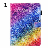 Fashion Painted Tablet Holster For Samsung Galaxy Tab 4 T230 Case Versatile Adjustable Bracket Card Case For SM Tab 7 inch Cover