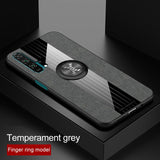 For Huawei Honor 20 Case Matte Cloth Glossy Cover For Huawei Honor 20 Pro Shockproof Phone Case with Magnetic Ring Holder