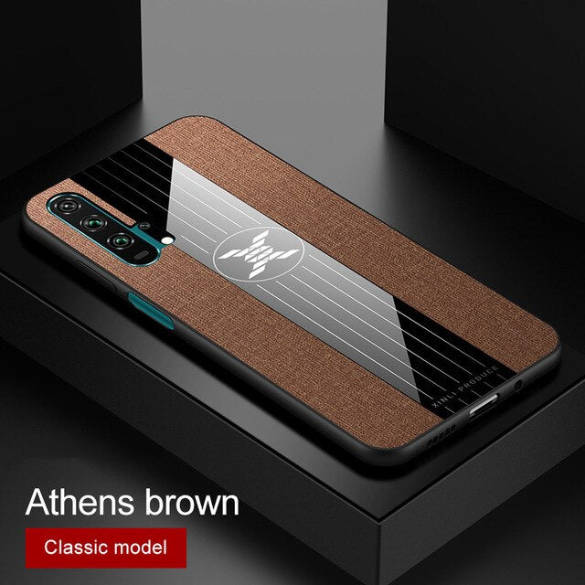 For Huawei Honor 20 Case Matte Cloth Glossy Cover For Huawei Honor 20 Pro Shockproof Phone Case with Magnetic Ring Holder