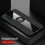 For Huawei Honor 20 Case Matte Cloth Glossy Cover For Huawei Honor 20 Pro Shockproof Phone Case with Magnetic Ring Holder