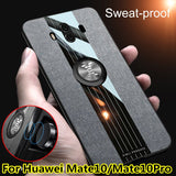 For Huawei Mate 10 Pro Case Matte Cloth Glossy Cover For Huawei Mate 10 Shockproof Phone Case with Magnetic Ring Holder