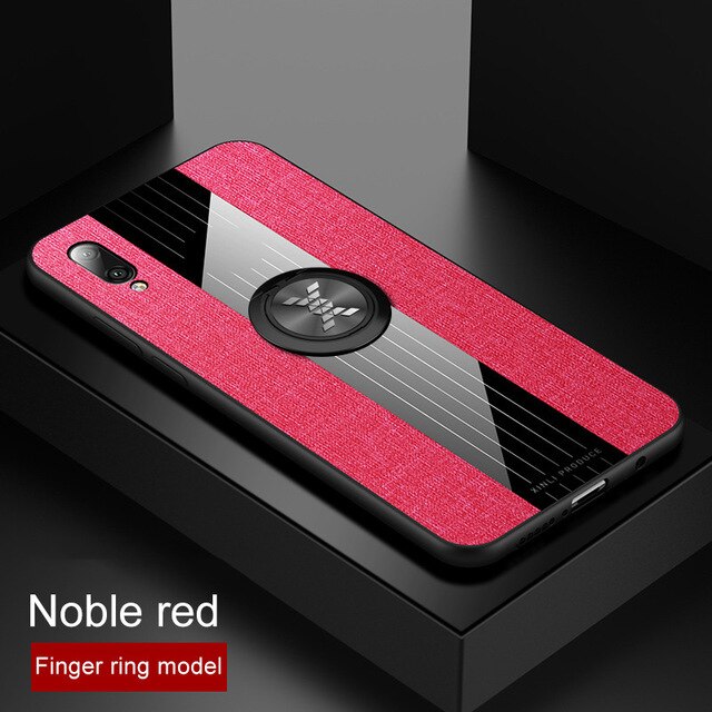 For Huawei P20 Case Matte Cloth Glossy Cover For Huawei P20Pro P20Lite Shockproof Phone Case with Magnetic Ring Holder