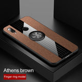 For Huawei P20 Case Matte Cloth Glossy Cover For Huawei P20Pro P20Lite Shockproof Phone Case with Magnetic Ring Holder