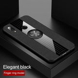For Huawei P20 Case Matte Cloth Glossy Cover For Huawei P20Pro P20Lite Shockproof Phone Case with Magnetic Ring Holder