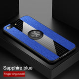For OPPO R11 Plus Case Matte Cloth Glossy Cover For OPPO R11 Shockproof Phone Case with Magnetic Ring Holder