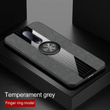 For OPPO R17 Case Matte Cloth Glossy Cover For OPPO R17 Pro Shockproof Phone Case with Magnetic Ring Holder