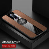 For OPPO R17 Case Matte Cloth Glossy Cover For OPPO R17 Pro Shockproof Phone Case with Magnetic Ring Holder