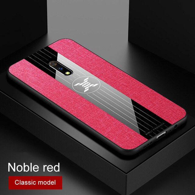 For OPPO Realme X Lite Case Matte Cloth Glossy Cover For OPPO Realme X K3 Shockproof Phone Case with Magnetic Ring Holder