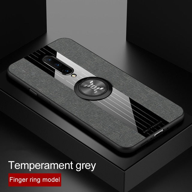 For OnePlus 7 Pro Case Matte Cloth Glossy Cover For OnePlus 6 6T Shockproof Phone Case with Magnetic Ring Holder For One Plus 7