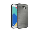 For Samsung Galaxy S8 plus PC + Silicone Dual Layer Built in Kickstand Credit Card Slot Anti Shock Brushed Cover Case For S8