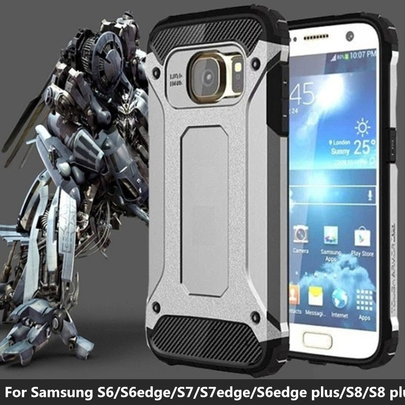 For Samsung galaxy S5 S6 S7edge S6edge plus High Quality Diamond Armor Hybrid PC Phone Case For S8 plus TPU Hard Back Cover Case
