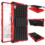 For Sony Z2 Z3 mini Z4 Z5 Premium M4 Aqua M5 E4 Hybrid Soft Rubber Silicone+Hard PC Shell Phone Case Shockproof stent water case