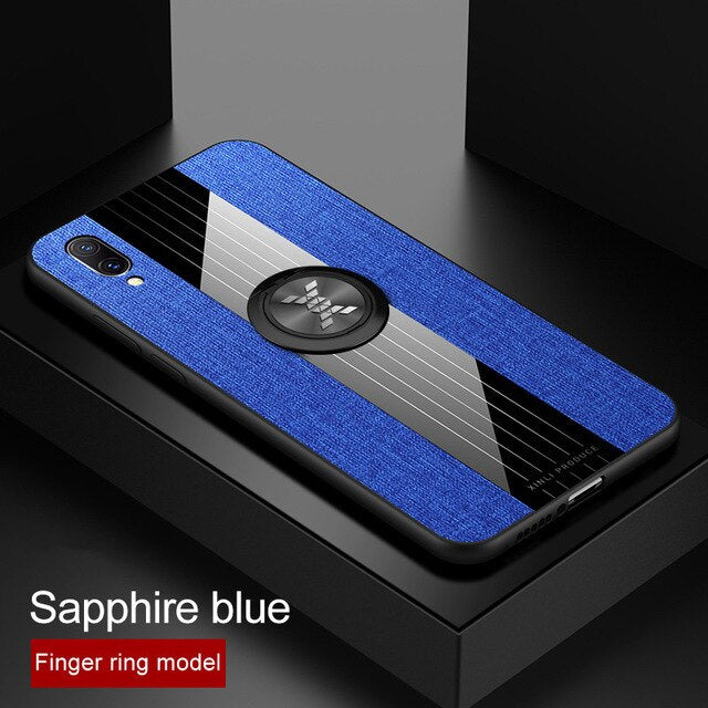 For VIVO X23 Case Matte Cloth Glossy Cover For VIVO X23Color V1809A Shockproof Phone Case with Magnetic Ring Holder