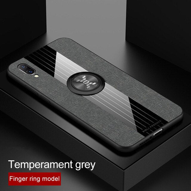 For VIVO X23 Case Matte Cloth Glossy Cover For VIVO X23Color V1809A Shockproof Phone Case with Magnetic Ring Holder