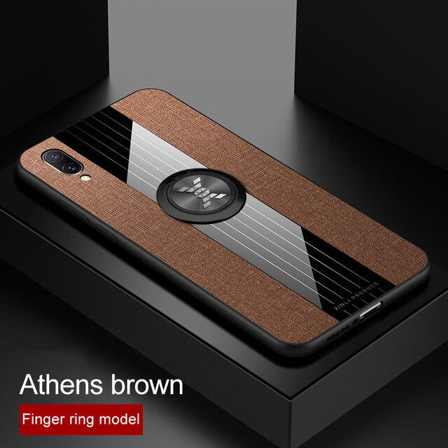 For VIVO X23 Case Matte Cloth Glossy Cover For VIVO X23Color V1809A Shockproof Phone Case with Magnetic Ring Holder
