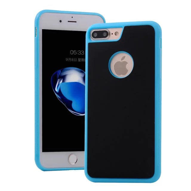 For iPhone 5 5s SE 6 6s plus 7 plus Adsorbed Sticky Wall Suction Hard Shell CaseSelfie Nano Suction Anti-Gravity TPU Back Case