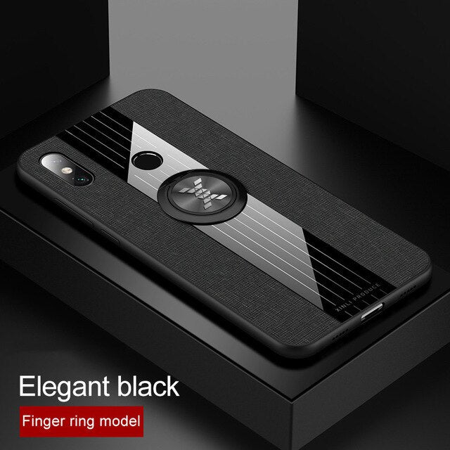For xiaomi Mi Max2 Case Matte Cloth Glossy Cover For xiaomi Max3 Shockproof Phone Case with Ring Holder