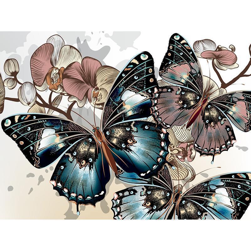 F&S Diamond Painting Store Butterfly and Blooming Flowers