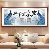 F&S Diamond Painting Store Peacocks & Chinese Proverbs