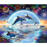 F&S Diamond Painting Store Dolphins & Beautiful Moon