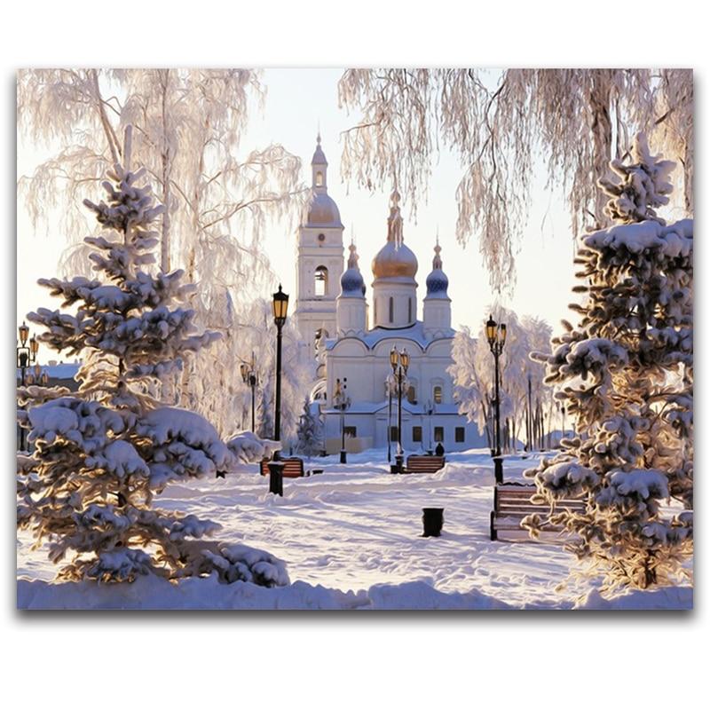 F&S Diamond Painting Store Snow Castle and Beautiful Nature