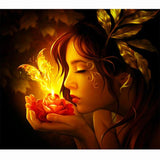 F&S Diamond Painting Store Beautiful Angel and Golden Butterfly