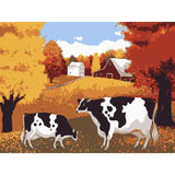 F&S Diamond Painting Store Two Cows Outside The House
