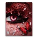 F&S Diamond Painting Store Eyes with Red Butterfly