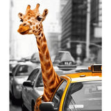 F&S Diamond Painting Store Giraffe In De Auto