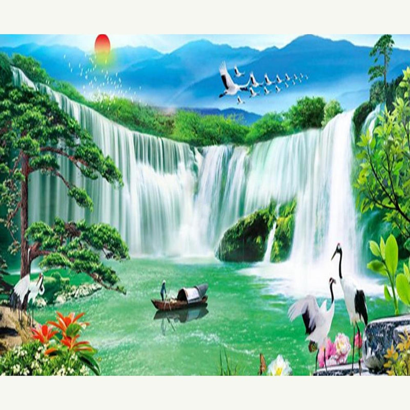 F&S Diamond Painting Store Mountain Waterfall