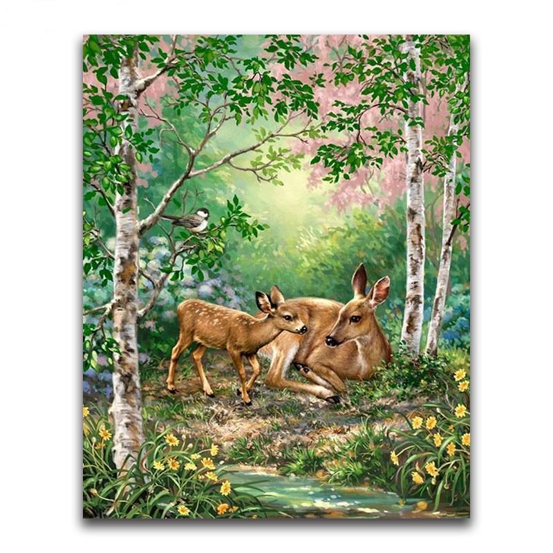 F&S Diamond Painting Store Deer at the Tree