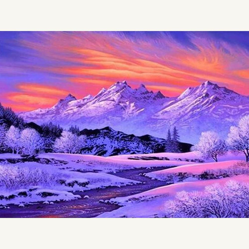 F&S Diamond Painting Store Snowy Mountain Landscape