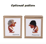 Solid Teak Wood Optimist/Pessimistic Puppet