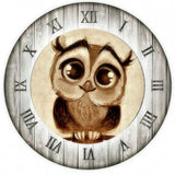 F&S Diamond Painting Store Owl Clock