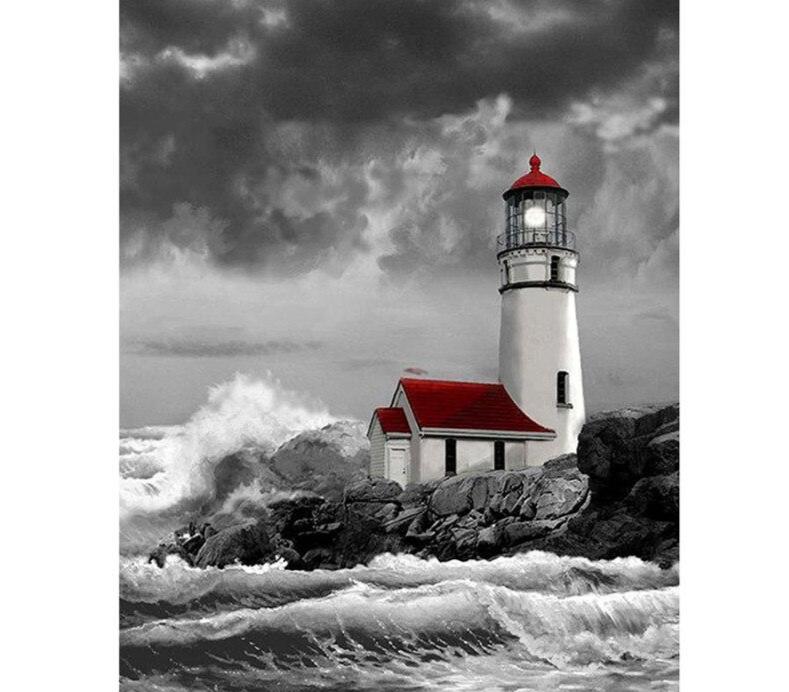 F&S Diamond Painting Store Beautiful Coastal Lighthouse